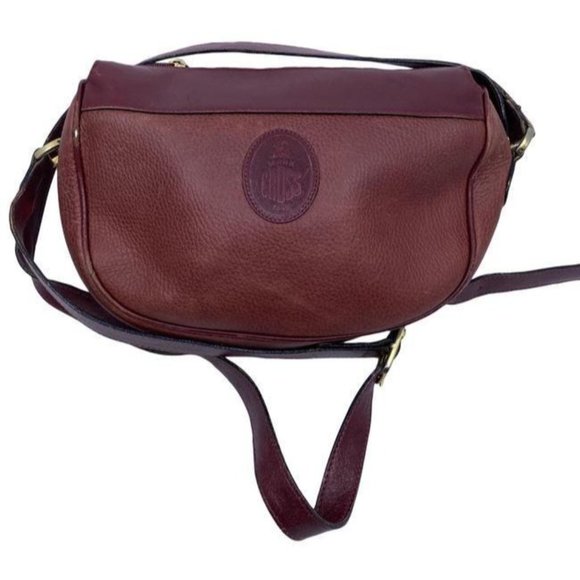 mark cross vintage shoulder burgundy leather cross